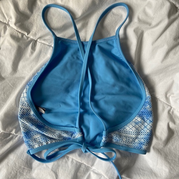 Aerie blue halter bathing suit top - Picture 2 of 4